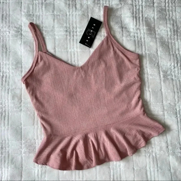 Tops - Mauve Pink Cropped Tank​